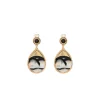 Fujita pierced stud earrings - white