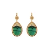Fujita sleeper drop earrings - green