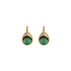 Fujita sleeper earrings - green