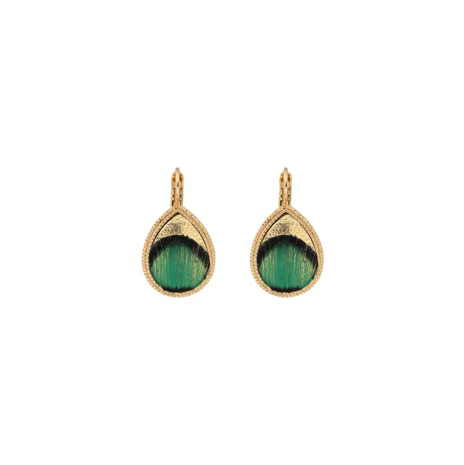 Fujita sleeper earrings - green