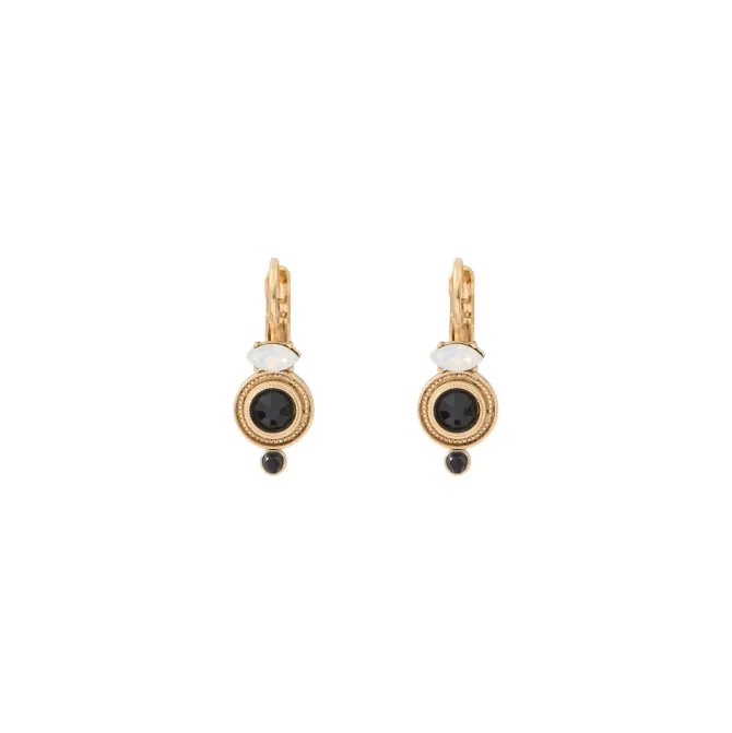 Fujita small sleeper earrings - white