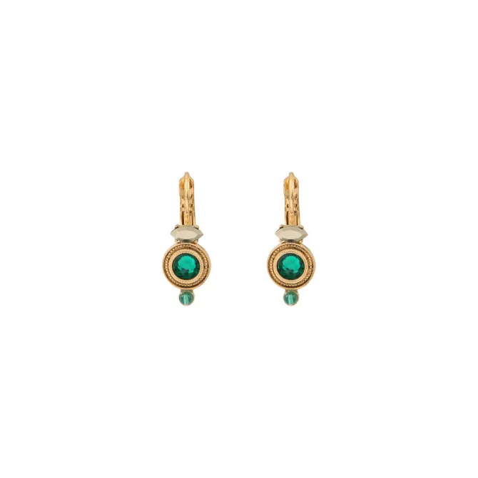 Fujita small sleeper earrings - green