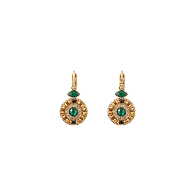 Fujita thin sleeper earrings - green
