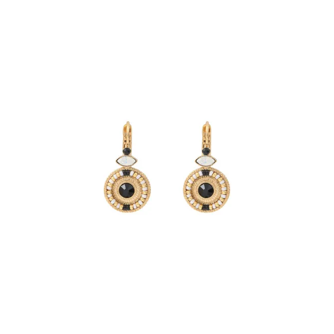 Fujita thin sleeper earrings - white
