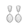 Gilda clip-on drop earrings – silver