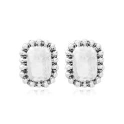Gilda clip-on earrings – silver