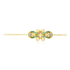 Gloria Adjustable Chain Bracelet - Green