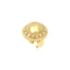 Gloria adjustable medium ring - gold