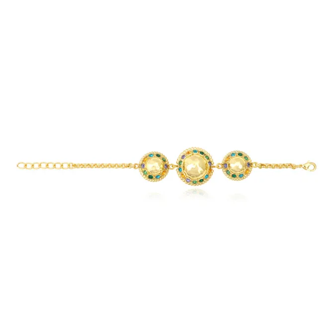 Gloria adjustable thin chain bracelet - green