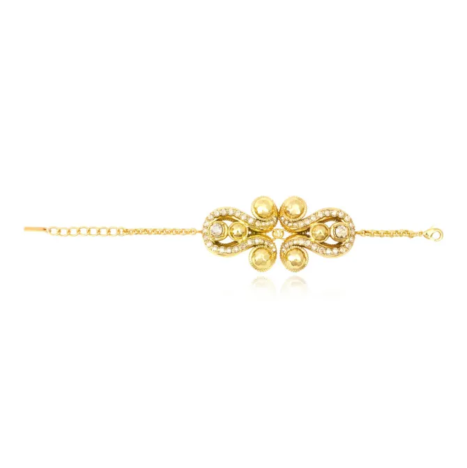 Gloria adjustable thin chain bracelet - gold