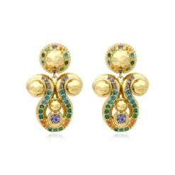 Gloria clip-on earrings - green