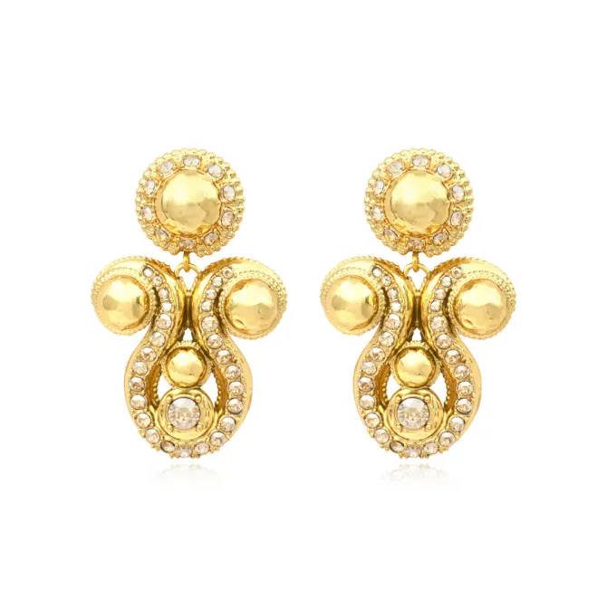 Gloria clip-on earrings - gold