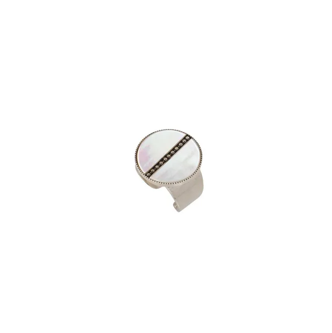 Hawaii adjustable ring - white mother-of-pearl