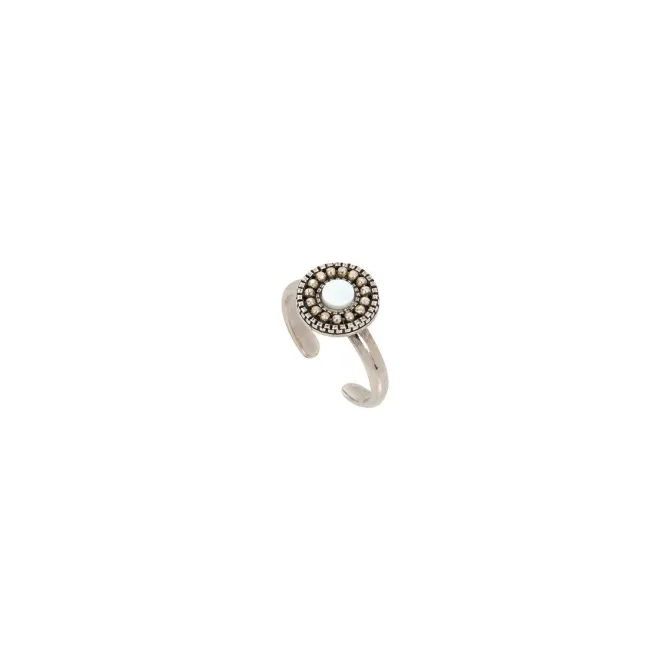 Hawaii adjustable thin ring - white mother-of-pearl