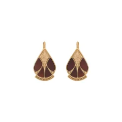 Hawaiian sleeper earrings - black