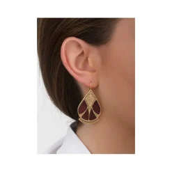 Hawaiian sleeper earrings - black