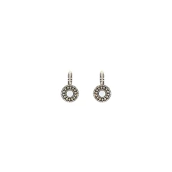 Hawaiian thin sleeper earrings - white mother-of-pearl