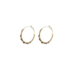 Iancura hoop earrings - black