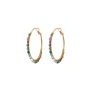 Iancura hoop earrings - green garnet