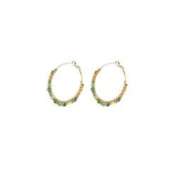Iancura hoop earrings - green