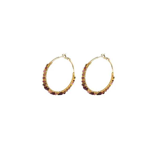 Iancura hoop earrings - plum
