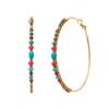 Iancura hoop earrings - turquoise carnelian
