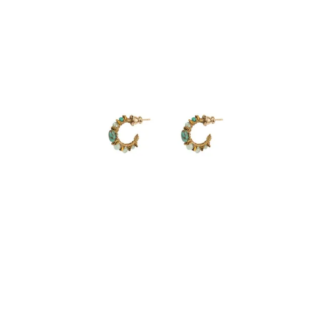 Iancura hoop earrings - turquoise