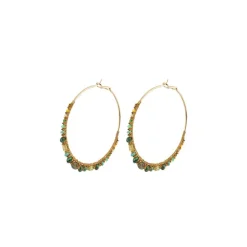 Iancura large hoop earrings - green
