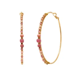 Iancura wide hoop earrings - roses