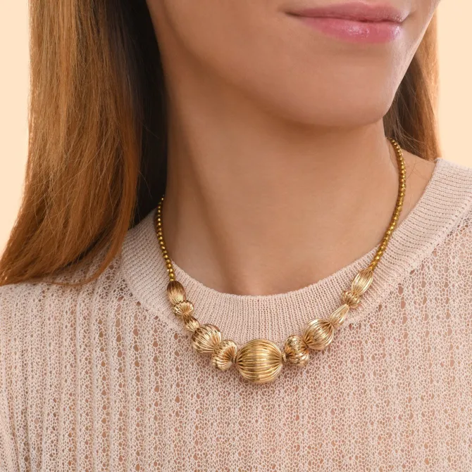 Inti adjustable short necklace - gold