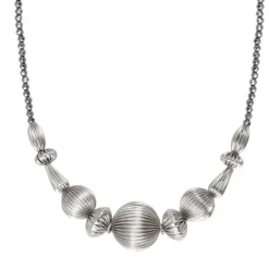 Inti adjustable short necklace - silver