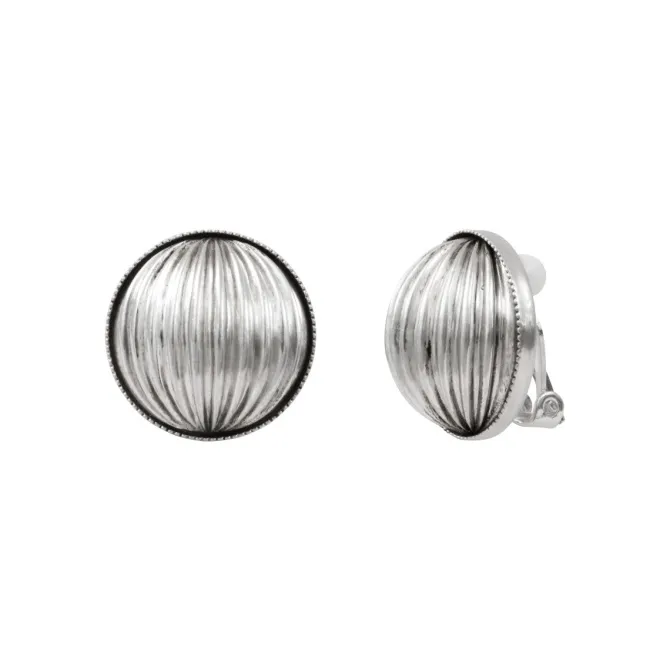 Inti clip-on earrings - silver