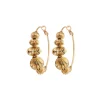 Inti pearl hoop earrings - gold-plated