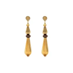 Inti pierced post drop earrings - gold