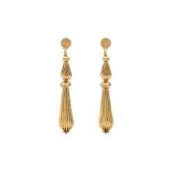 Inti pierced stud earrings - gold