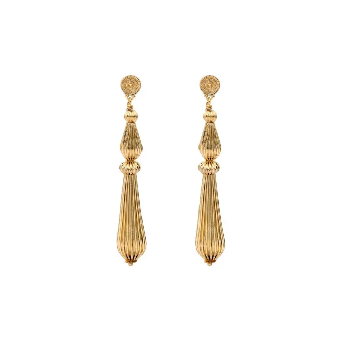 Inti pierced stud earrings - gold
