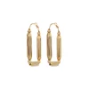 Inti rectangular hoop earrings - gold