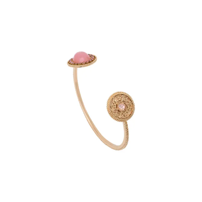 Louise adjustable bangle bracelet - pink