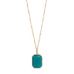 Louise Adjustable Long Necklace - Green