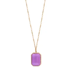 Louise Adjustable Long Necklace - Mauve