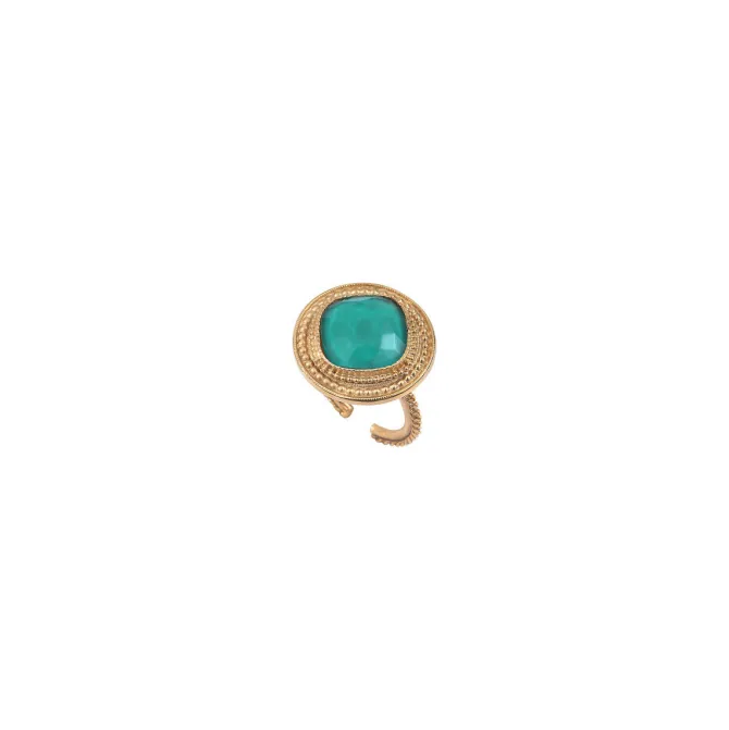 Louise adjustable ring - turquoise