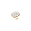 Louise adjustable ring - white