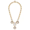 Louise cabochon necklace - white