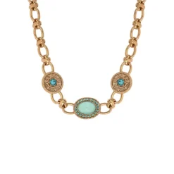 Louise chain necklace - blue