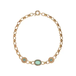 Louise chain necklace - blue