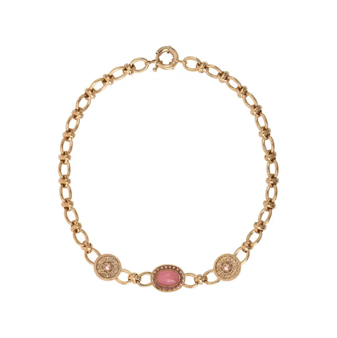 Louise chain necklace - pink