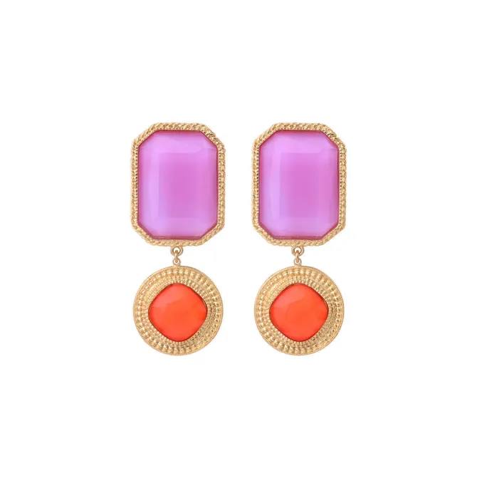 Louise clip-on earrings - red
