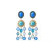 Louise clip-on earrings - turquoise