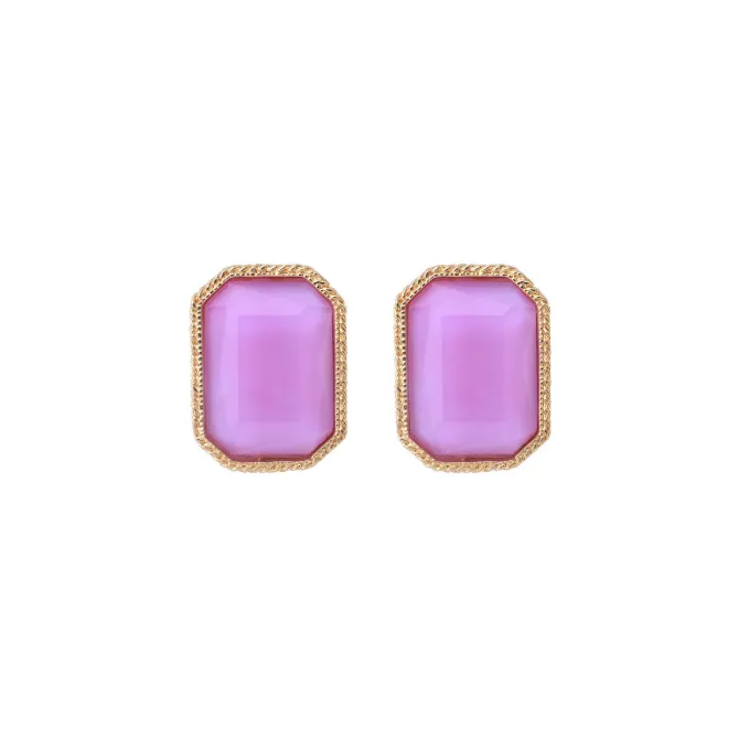 Louise clip-on earrings - violets