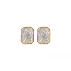 Louise clip-on earrings - white
